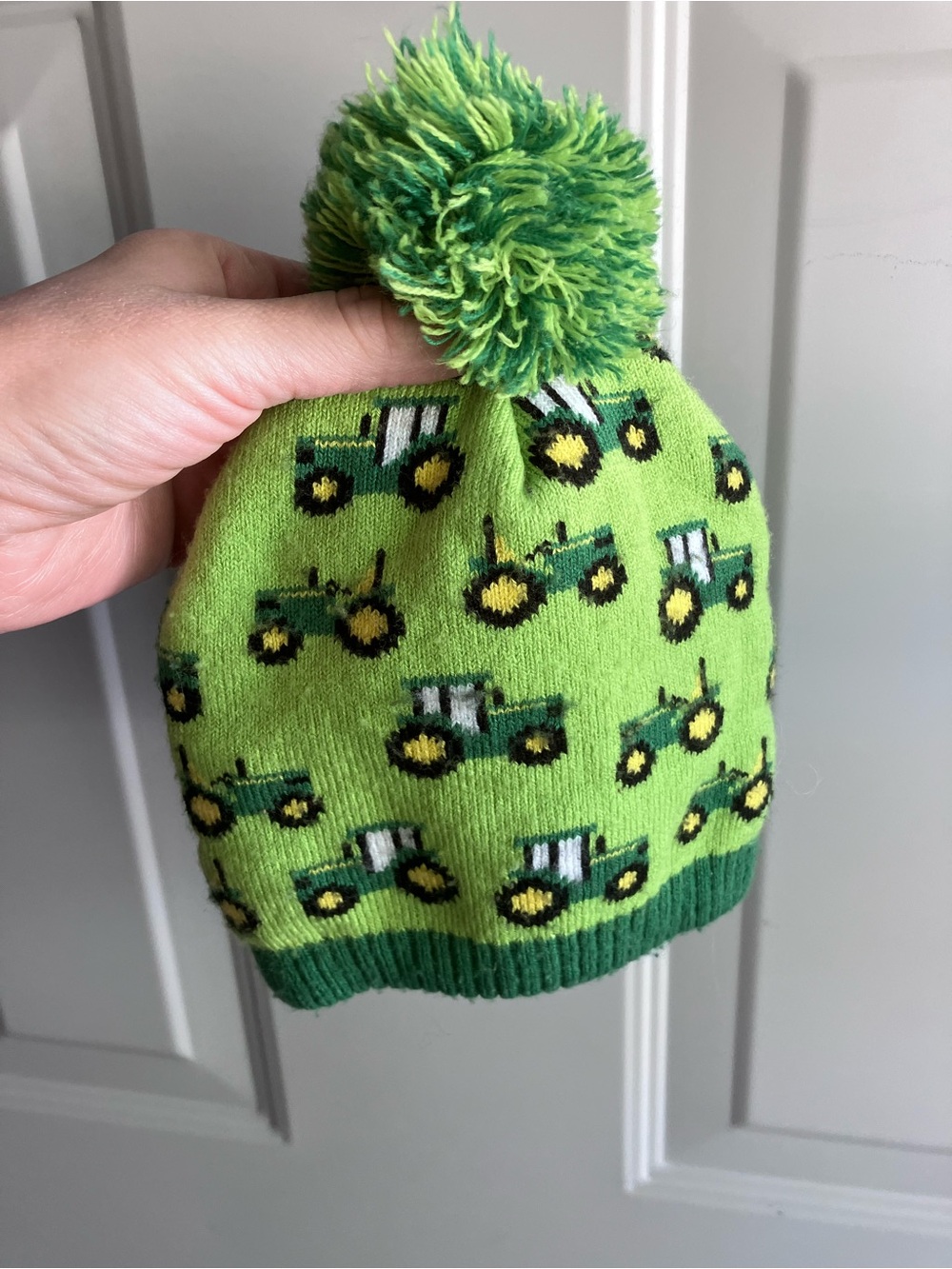 John Deere green tractor hat toque toddler